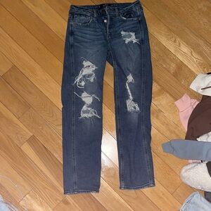 worn once, dark blue, size: 0 w24 L26